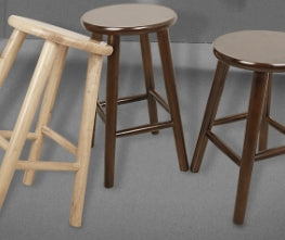 All solid wood household round stool